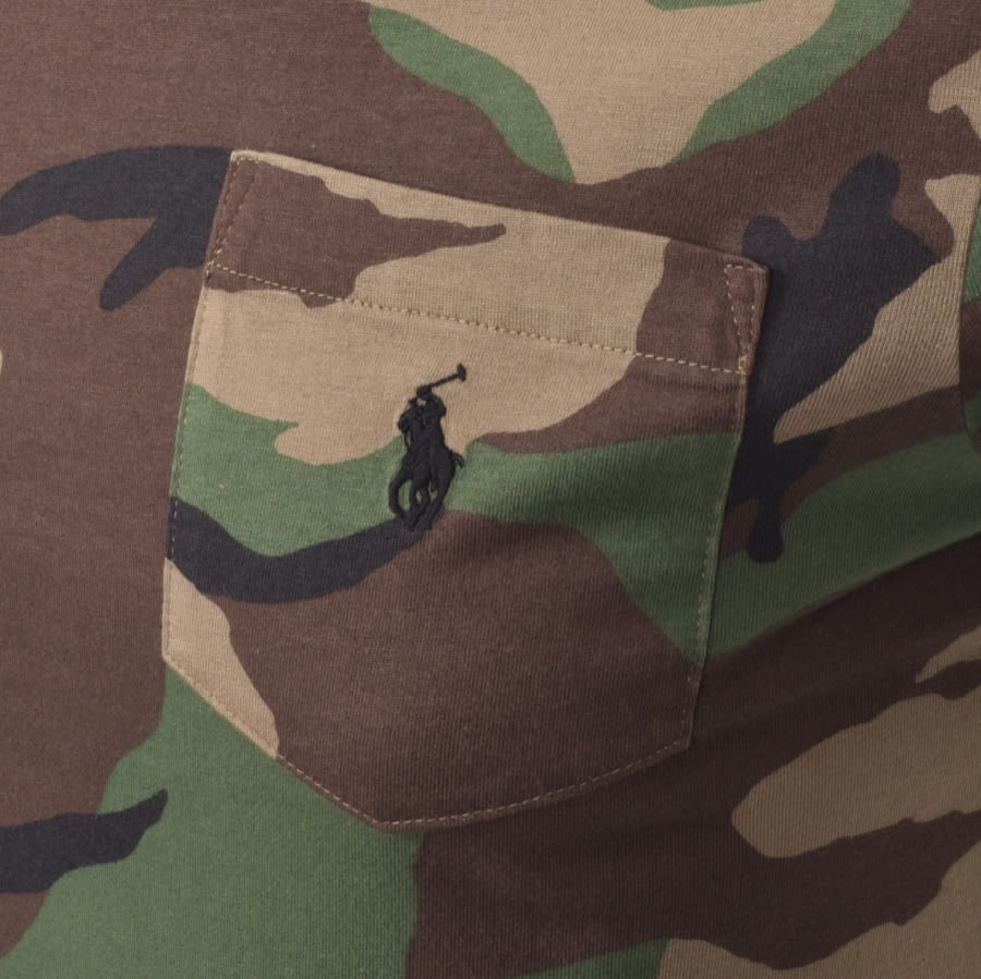 Alternative Image for ProductRalph Lauren Camouflage Print T Shirt Green3